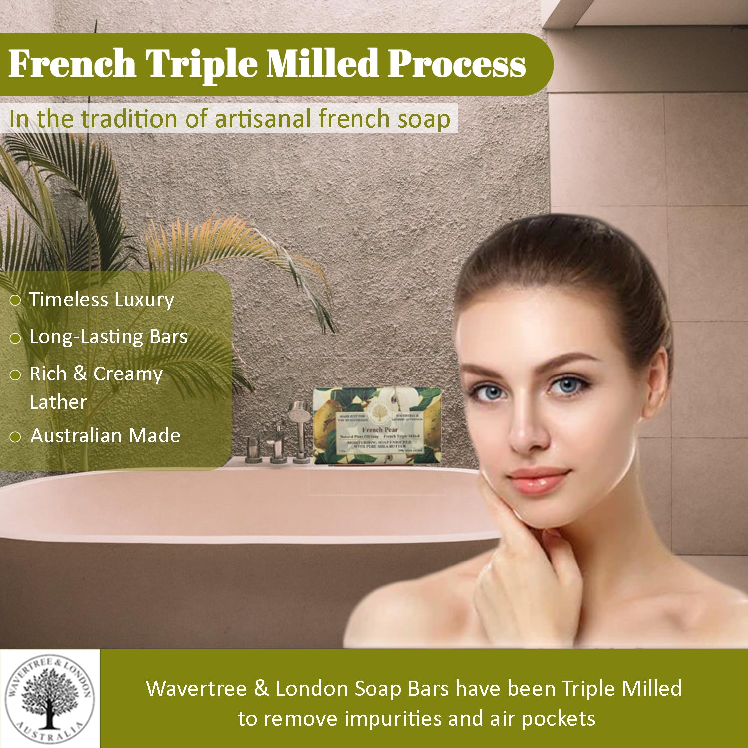 French Pear Soap Bar 200g