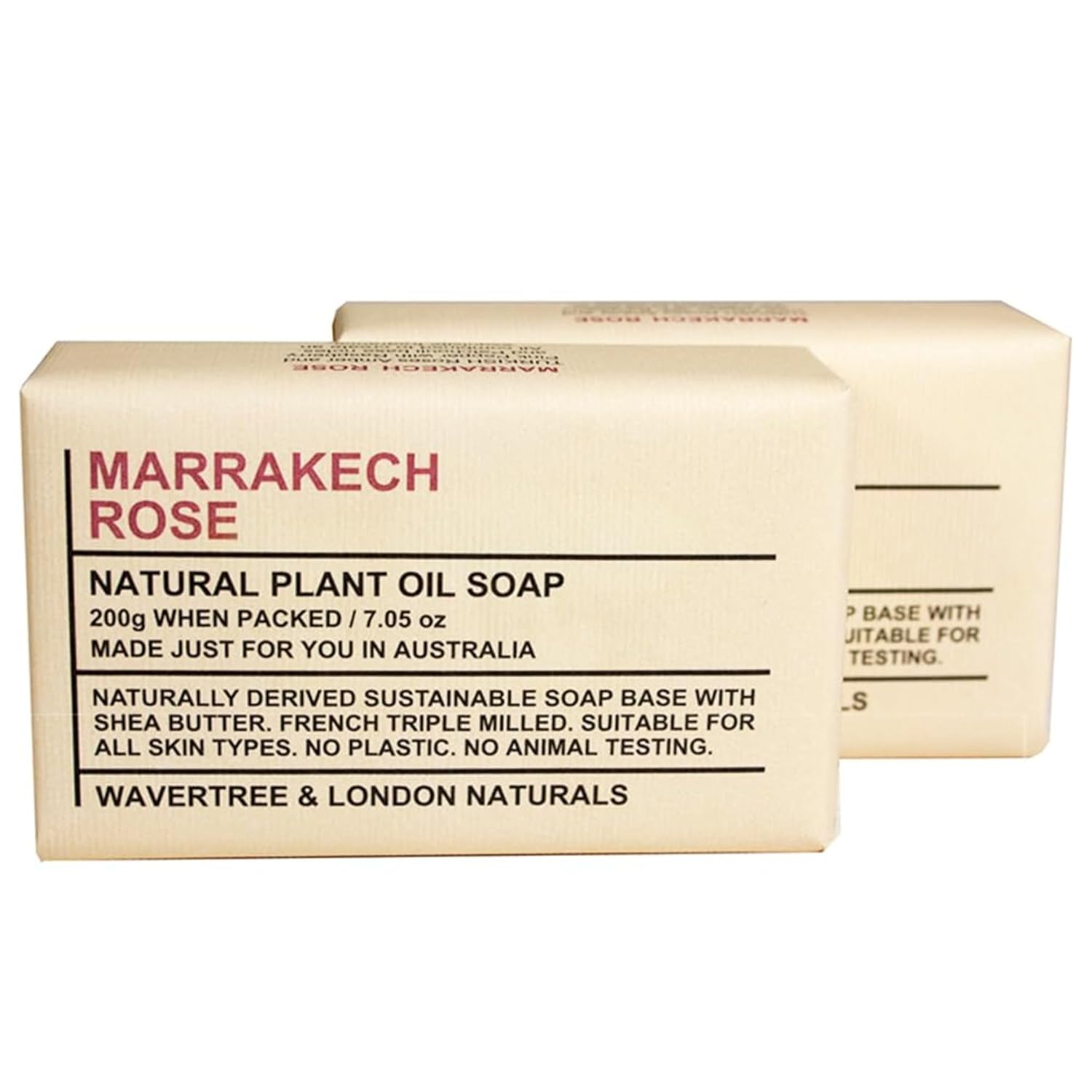 Wavertree & London Marakech Rose Scented Natural Soap Bars [100% Naturally derived]