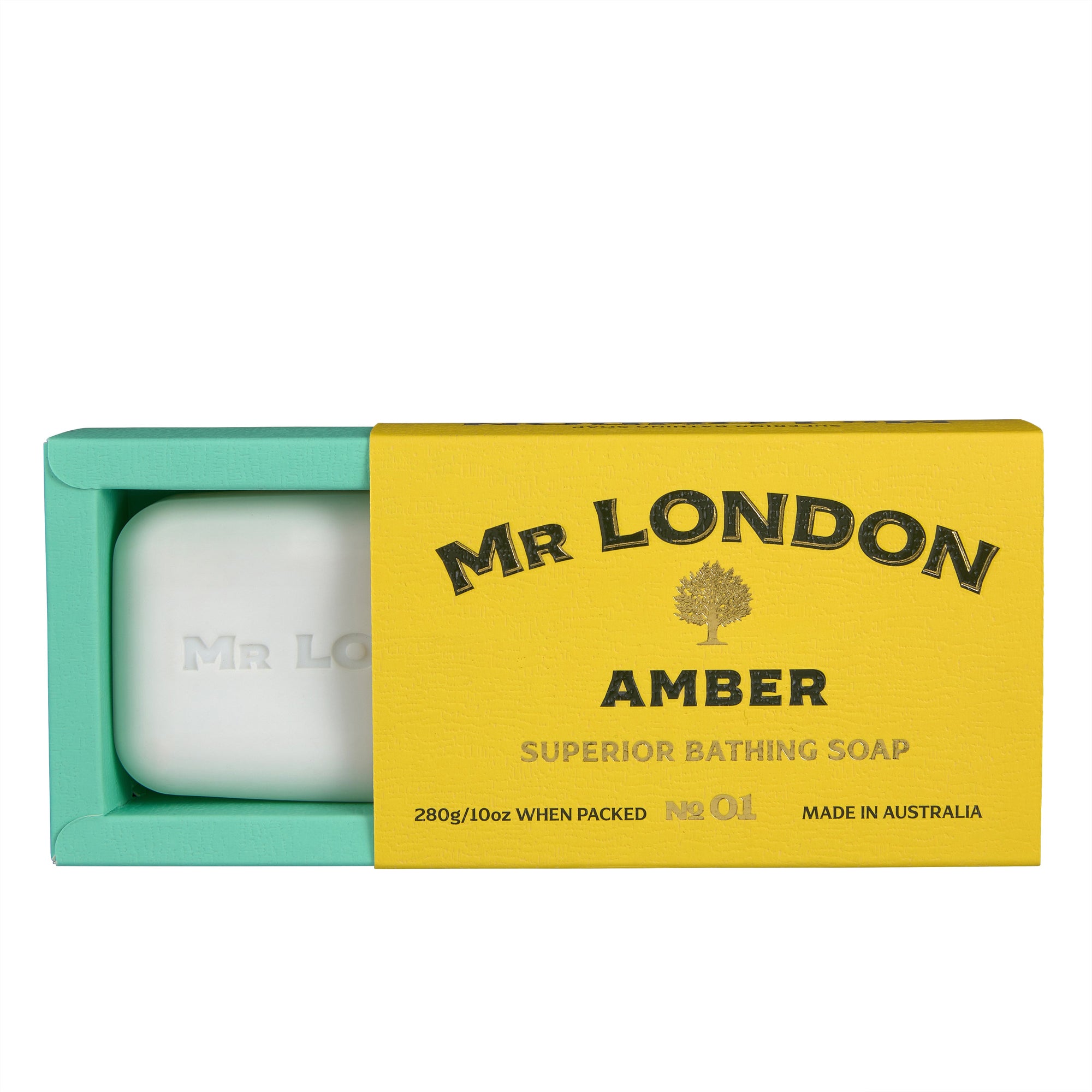 Mr London Amber Scented Soap Bar for Men - 10oz/280g